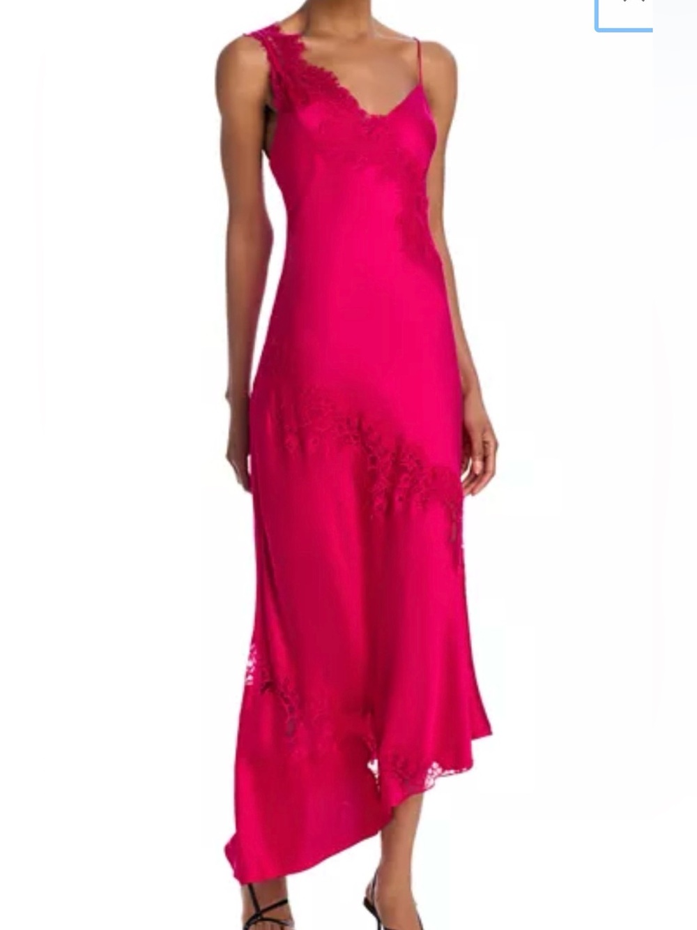 A.L.C.Stella Lace Asymmetric Satin Slipdress size 2 NEW!